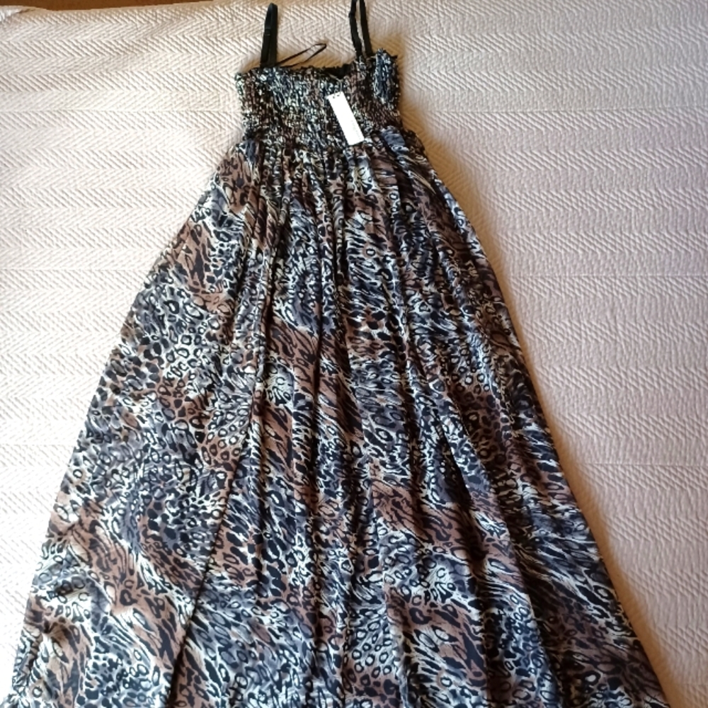 NWT | Costa Blanca | Leopard Print Flowy Maxi Dress | Size S
